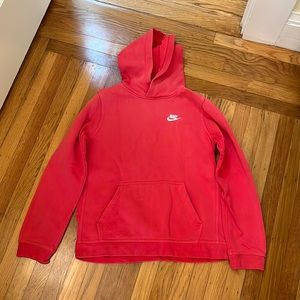 Boys red nike hoodie - size youth XL.